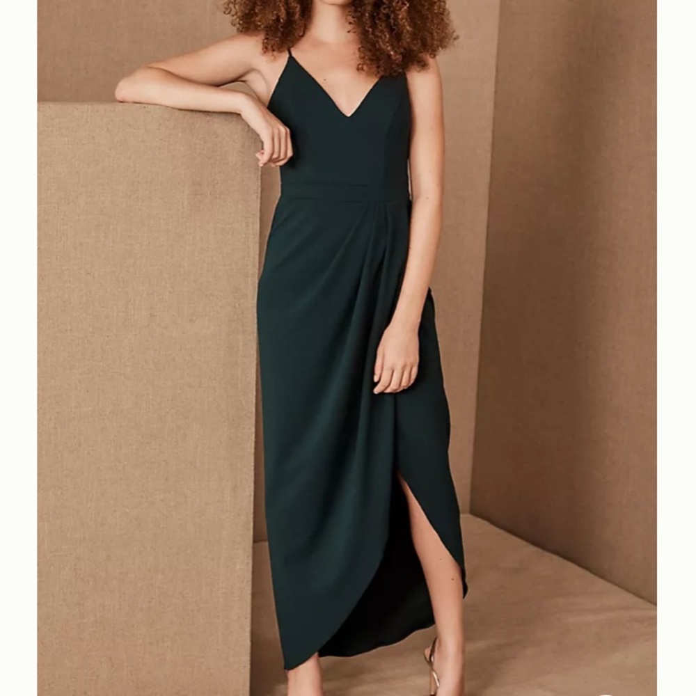 BHLDN Caron Dress in Dark Emerald - size 10